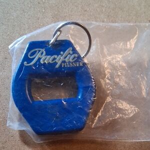 Blue Bottle Opener Keychain